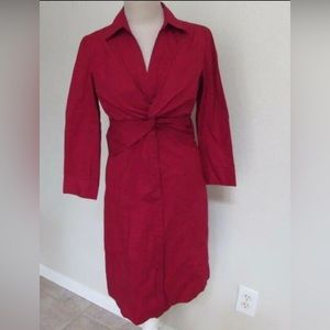 Red shirt dress Ann Taylor 10P petite
